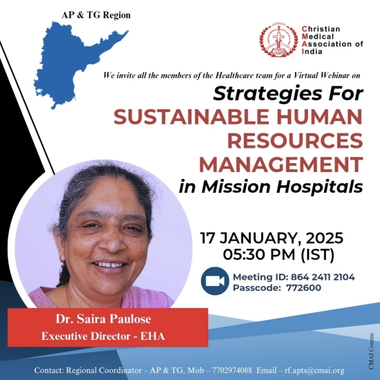 Webinar on Strategies for Sustainable Human Resources in the Mission Hospitals